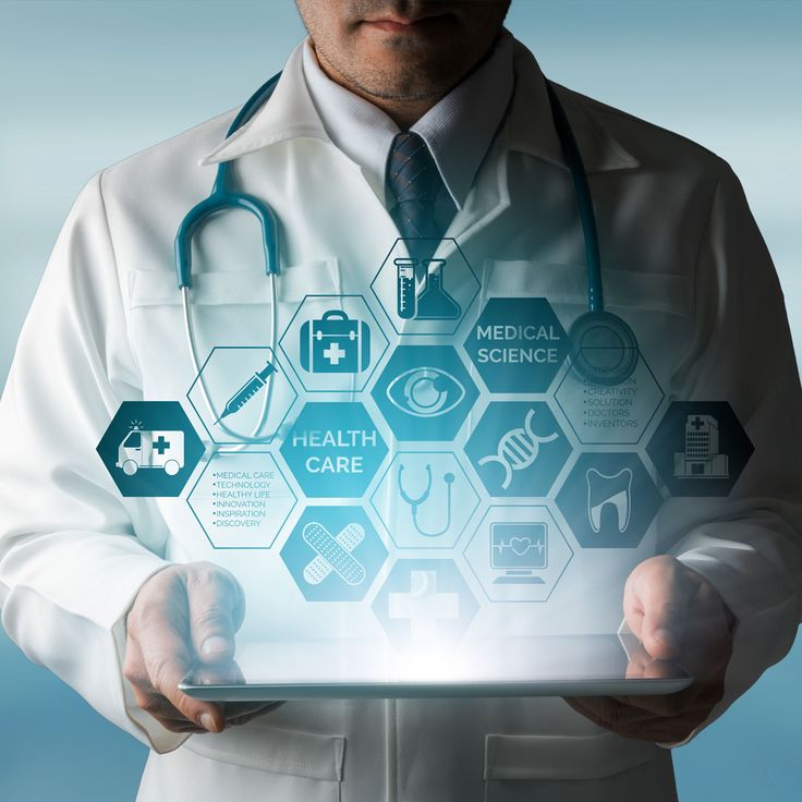 Healthcare professionals working together